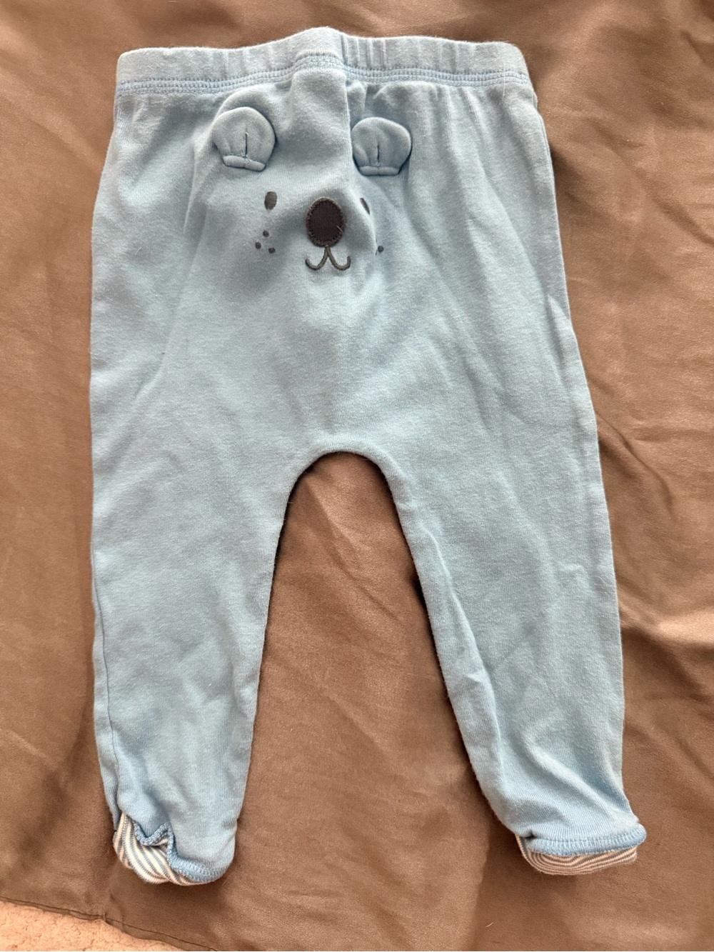 Carter's Light Blue Bear Footed One-Piece